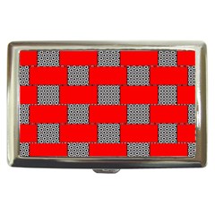 Black And White Red Patterns Cigarette Money Case by Simbadda