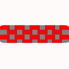 Black And White Red Patterns Large Bar Mats by Simbadda