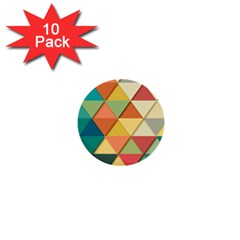 Background Geometric Triangle 1  Mini Buttons (10 Pack)  by Simbadda