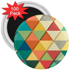 Background Geometric Triangle 3  Magnets (100 Pack) by Simbadda