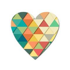 Background Geometric Triangle Heart Magnet by Simbadda