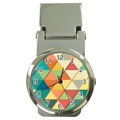 Background Geometric Triangle Money Clip Watches by Simbadda