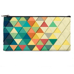 Background Geometric Triangle Pencil Cases by Simbadda