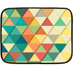 Background Geometric Triangle Double Sided Fleece Blanket (mini)  by Simbadda