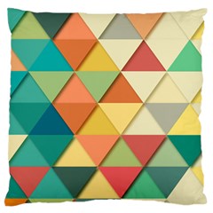 Background Geometric Triangle Large Flano Cushion Case (two Sides) by Simbadda