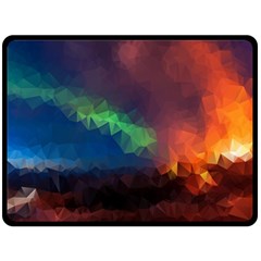 Abstract Texture Background Double Sided Fleece Blanket (large)  by Simbadda