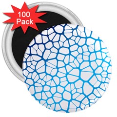 Network Social Neurons Brain Cells 3  Magnets (100 Pack) by Simbadda