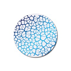 Network Social Neurons Brain Cells Rubber Round Coaster (4 Pack)  by Simbadda