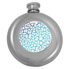 Network Social Neurons Brain Cells Round Hip Flask (5 Oz) by Simbadda