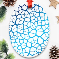 Network Social Neurons Brain Cells Oval Ornament (two Sides) by Simbadda