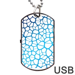 Network Social Neurons Brain Cells Dog Tag Usb Flash (two Sides) by Simbadda