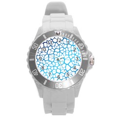 Network Social Neurons Brain Cells Round Plastic Sport Watch (l) by Simbadda