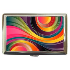 Abstract Colorful Background Wavy Cigarette Money Case by Simbadda