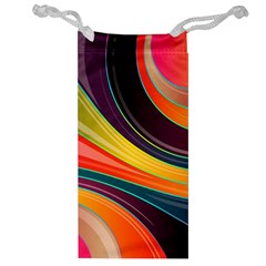 Abstract Colorful Background Wavy Jewelry Bag by Simbadda