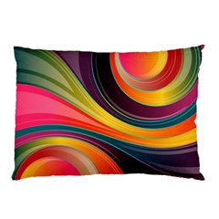 Abstract Colorful Background Wavy Pillow Case by Simbadda