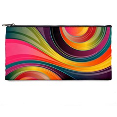 Abstract Colorful Background Wavy Pencil Cases by Simbadda