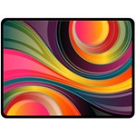 Abstract Colorful Background Wavy Fleece Blanket (Large)  80 x60  Blanket Front