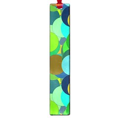 Green Aqua Teal Abstract Circles Large Book Marks by Simbadda