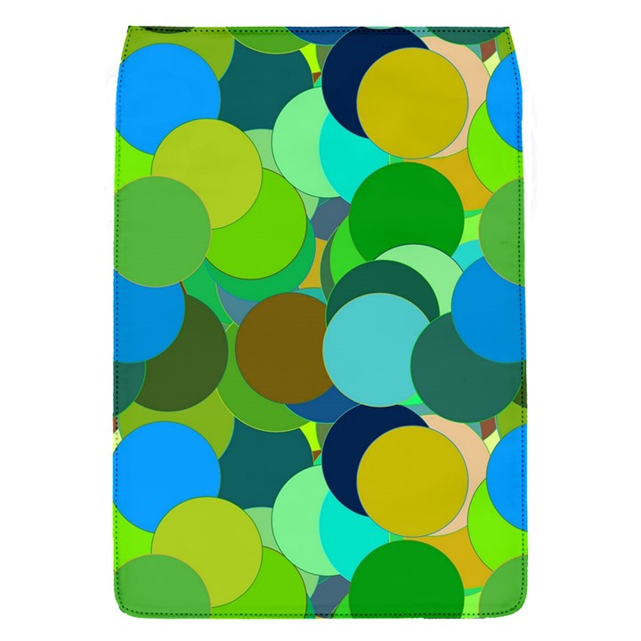 Green Aqua Teal Abstract Circles Removable Flap Cover (S)