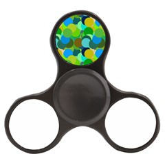 Green Aqua Teal Abstract Circles Finger Spinner