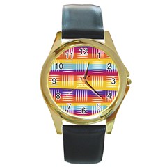 Background Abstract Round Gold Metal Watch