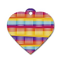 Background Abstract Dog Tag Heart (One Side)