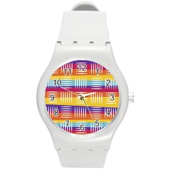 Background Abstract Round Plastic Sport Watch (M)