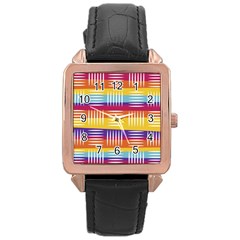 Background Abstract Rose Gold Leather Watch 