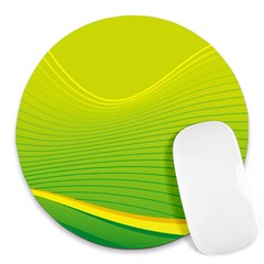 Background Color Fresh Beautiful Round Mousepads by Simbadda