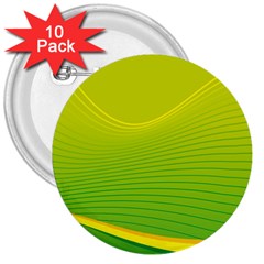 Background Color Fresh Beautiful 3  Buttons (10 Pack)  by Simbadda