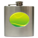 Background Color Fresh Beautiful Hip Flask (6 oz) Front