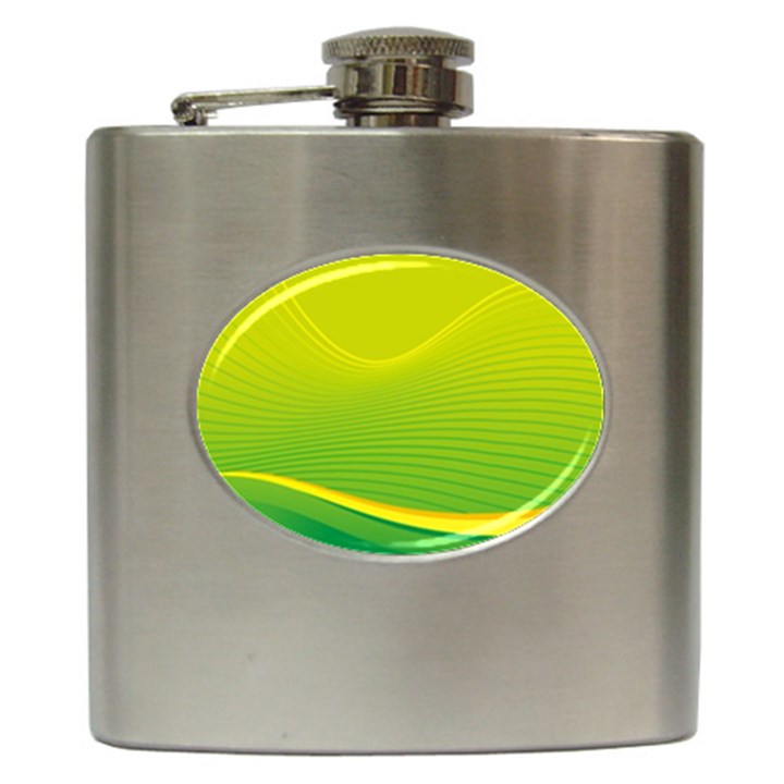 Background Color Fresh Beautiful Hip Flask (6 oz)