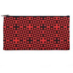 Abstract Background Red Black Pencil Cases by Simbadda