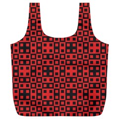 Abstract Background Red Black Full Print Recycle Bag (xl) by Simbadda