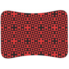 Abstract Background Red Black Velour Seat Head Rest Cushion