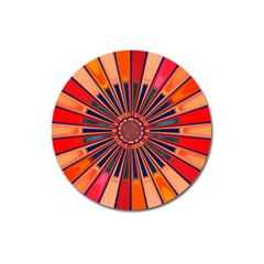 Color Background Structure Lines Magnet 3  (round) by Simbadda