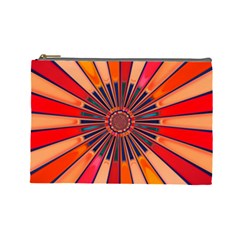 Color Background Structure Lines Cosmetic Bag (large) by Simbadda