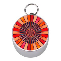 Color Background Structure Lines Mini Silver Compasses by Simbadda