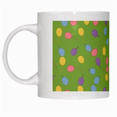 Balloon Grass Party Green Purple White Mugs by Simbadda