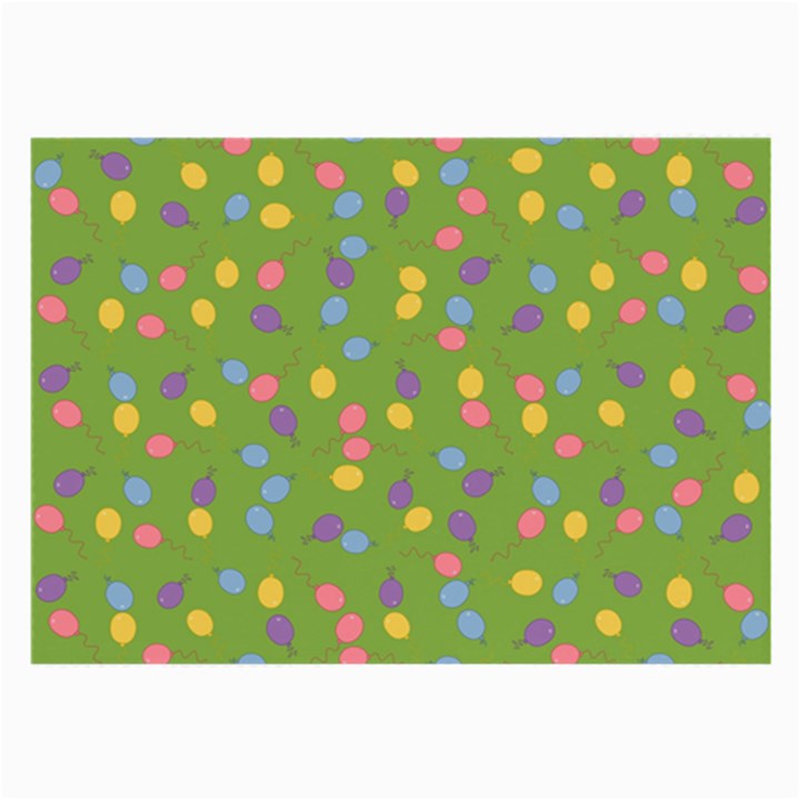 Balloon Grass Party Green Purple Large Glasses Cloth (2-Side)