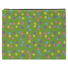 Balloon Grass Party Green Purple Cosmetic Bag (xxxl) by Simbadda