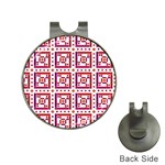 Background Abstract Square Hat Clips with Golf Markers Front