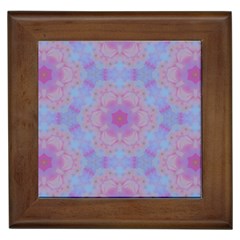 Pattern Pink Hexagon Flower Design Framed Tiles