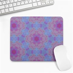 Pattern Pink Hexagon Flower Design Large Mousepads