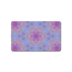 Pattern Pink Hexagon Flower Design Magnet (Name Card)