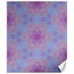 Pattern Pink Hexagon Flower Design Canvas 8  x 10 