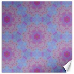 Pattern Pink Hexagon Flower Design Canvas 16  X 16  by Simbadda