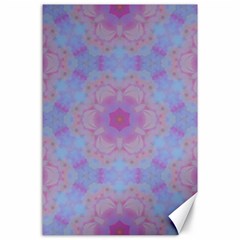 Pattern Pink Hexagon Flower Design Canvas 24  x 36 