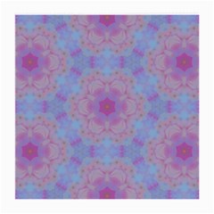 Pattern Pink Hexagon Flower Design Medium Glasses Cloth by Simbadda