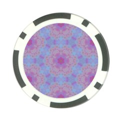 Pattern Pink Hexagon Flower Design Poker Chip Card Guard